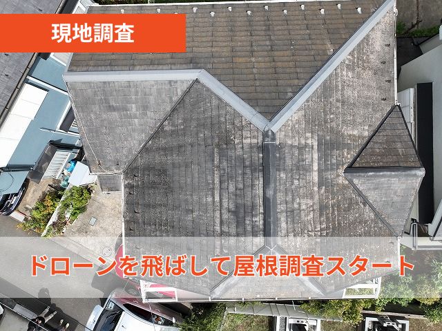 現地調査　ドローン